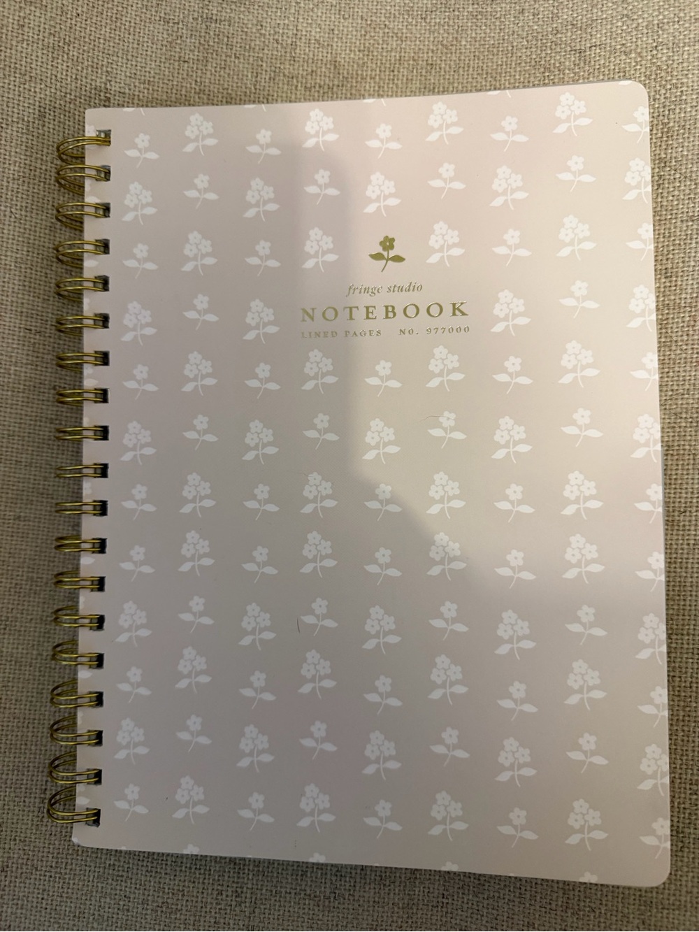 Fringe Studio Floral Spiral Notebook in pretty bloom . 7 1/2 x 10